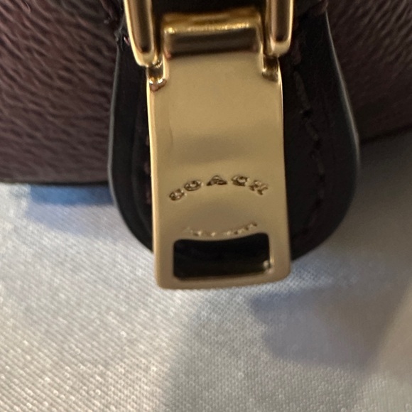 Coach Signature Brown and Burgundy Pencil Case - Picture 3 of 6